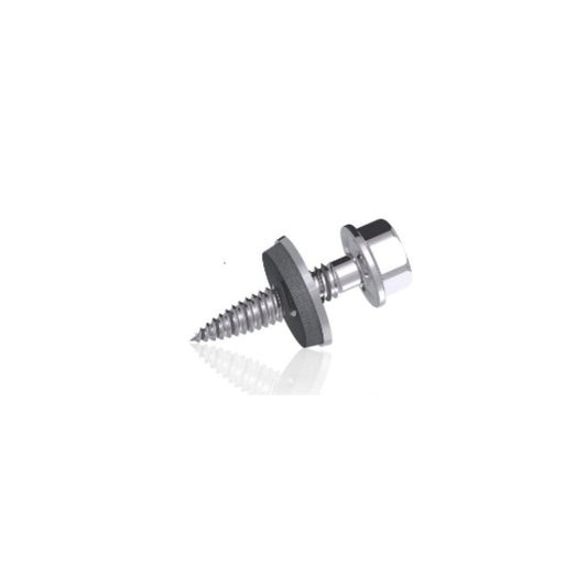 Surub inox autoforant conic cu garnitura 25mm sina mini rail (9%TVA PF)